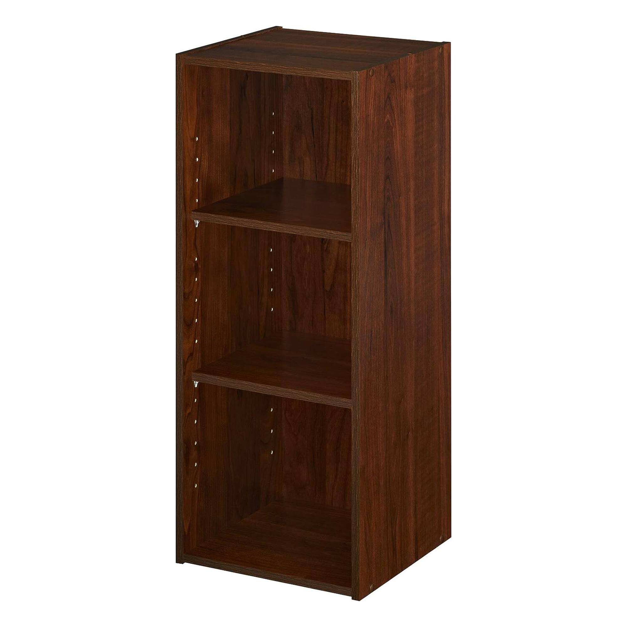 Alt View 1. ClosetMaid - ClosetMaid 3 Tier Wooden Storage Organizer w/2 Adjustable Shelves, Dark Cherry - Dark Cherry.