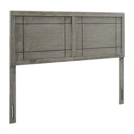 FurniFact - Wood Full Headboard with Classic Design for Comfortable Bedroom Upgrade - Gray