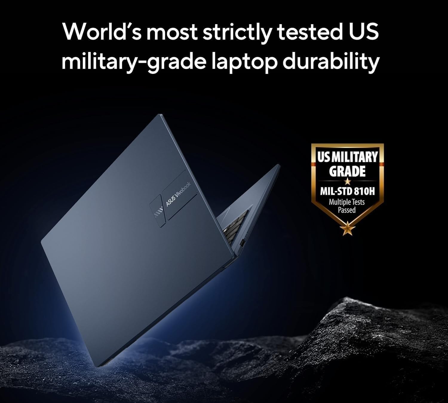 World's most strictly tested US military-grade laptop durability

US MILITARY GRADE  
MIL-STD 810H  
Multiple Tests Passed
