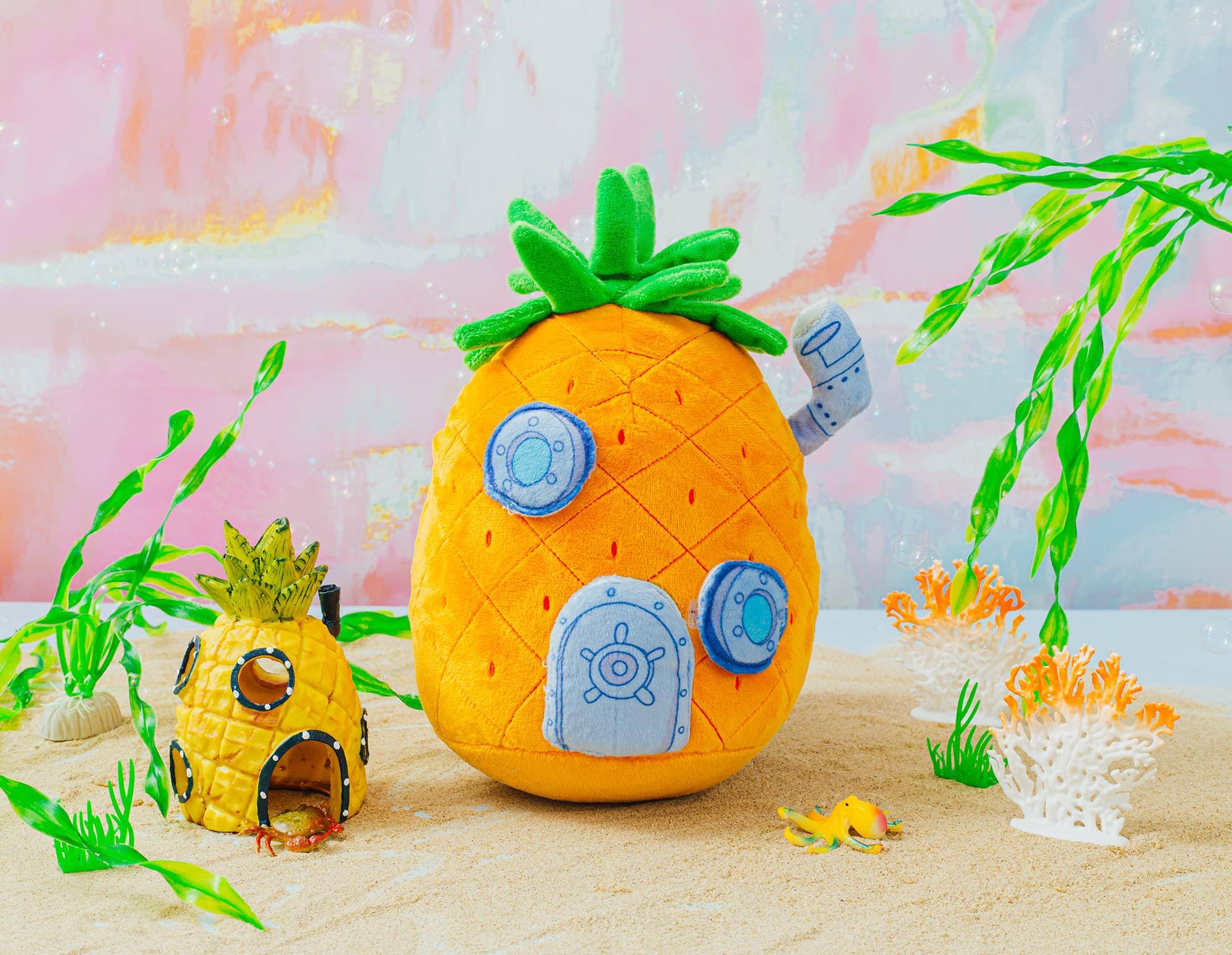 Alt View 4. Nickelodeon - Nickelodeon SpongeBob SquarePants Pineapple House 10-Inch Plush Toy - Orange.