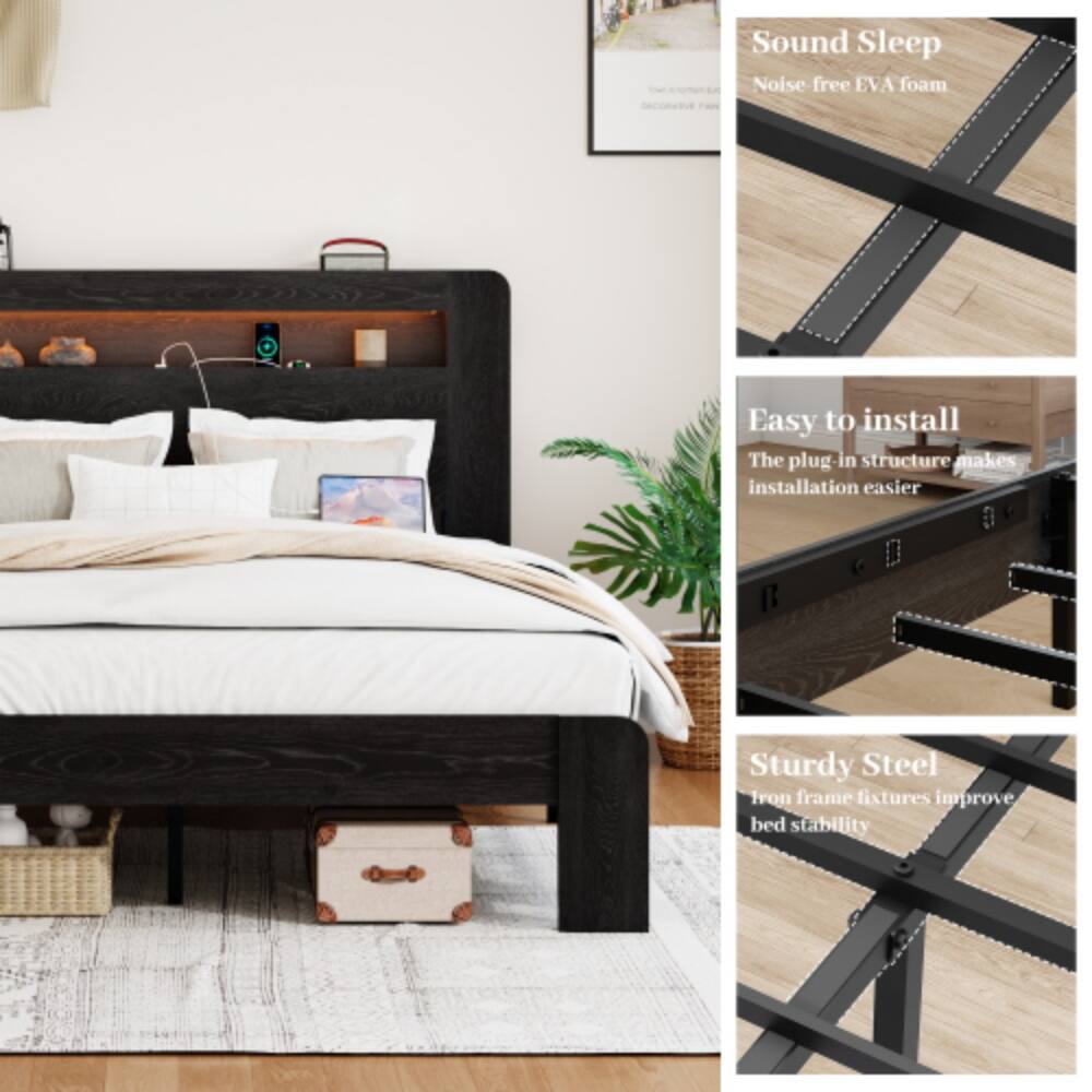 Sound Sleep  
Noise-free EVA foam  

Easy to install  
The plug-in structure makes installation easier  

Sturdy Steel  
Iron frame fixtures improve bed stability