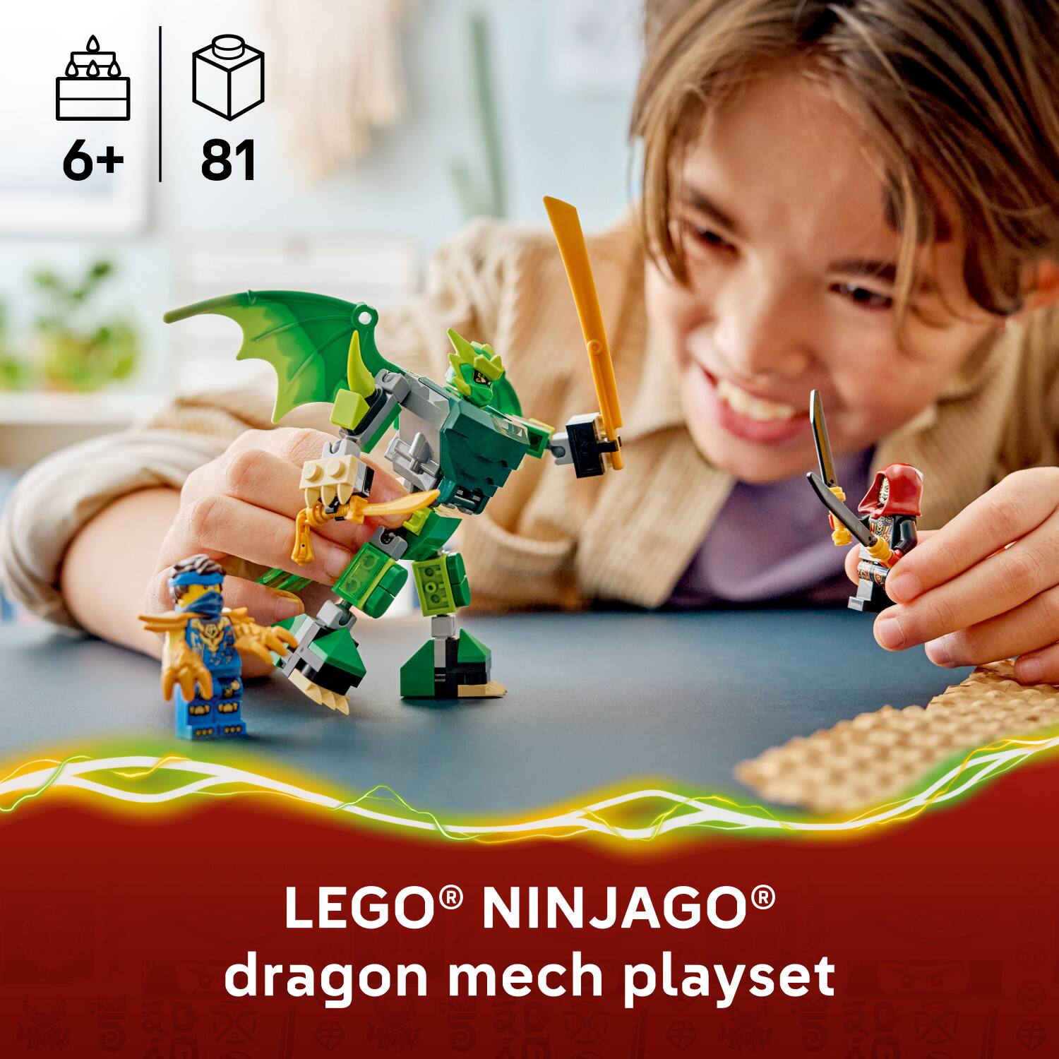 6+ 81 LEGO NINJAGO dragon mech playset