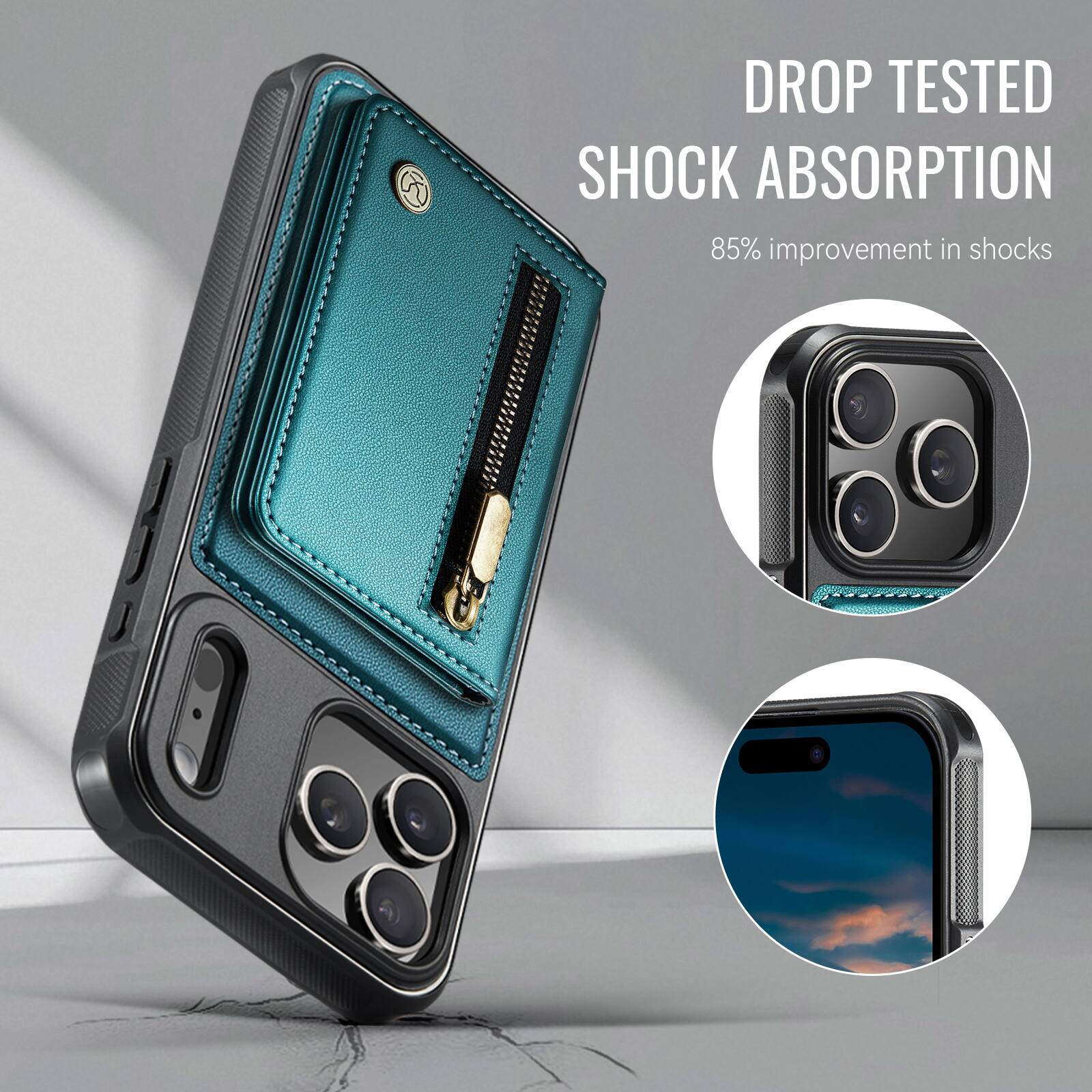 DROP TESTED  
SHOCK ABSORPTION  
85% improvement in shocks