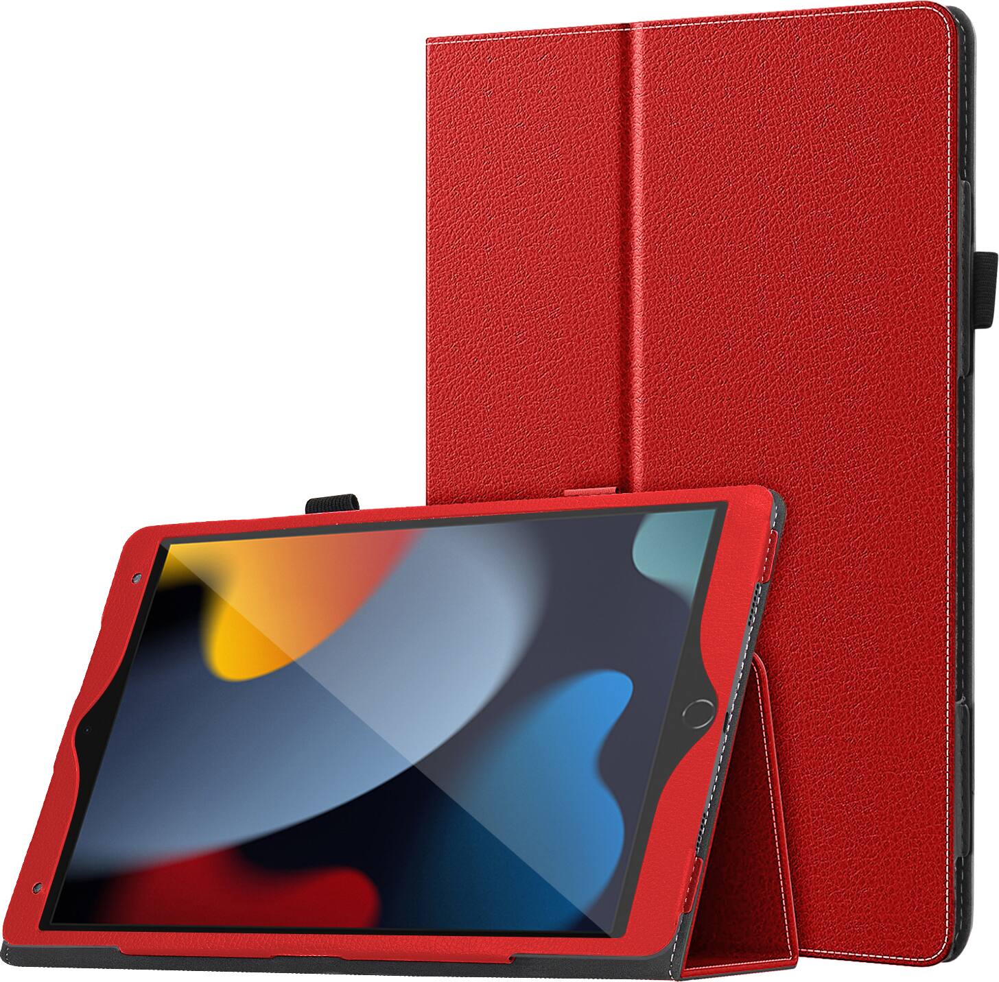 Alt View 11. SaharaCase - Bi-Fold Folio Case for Apple iPad 10.2 (8th Generation 2020 and 9th Generation 2021) - Red.