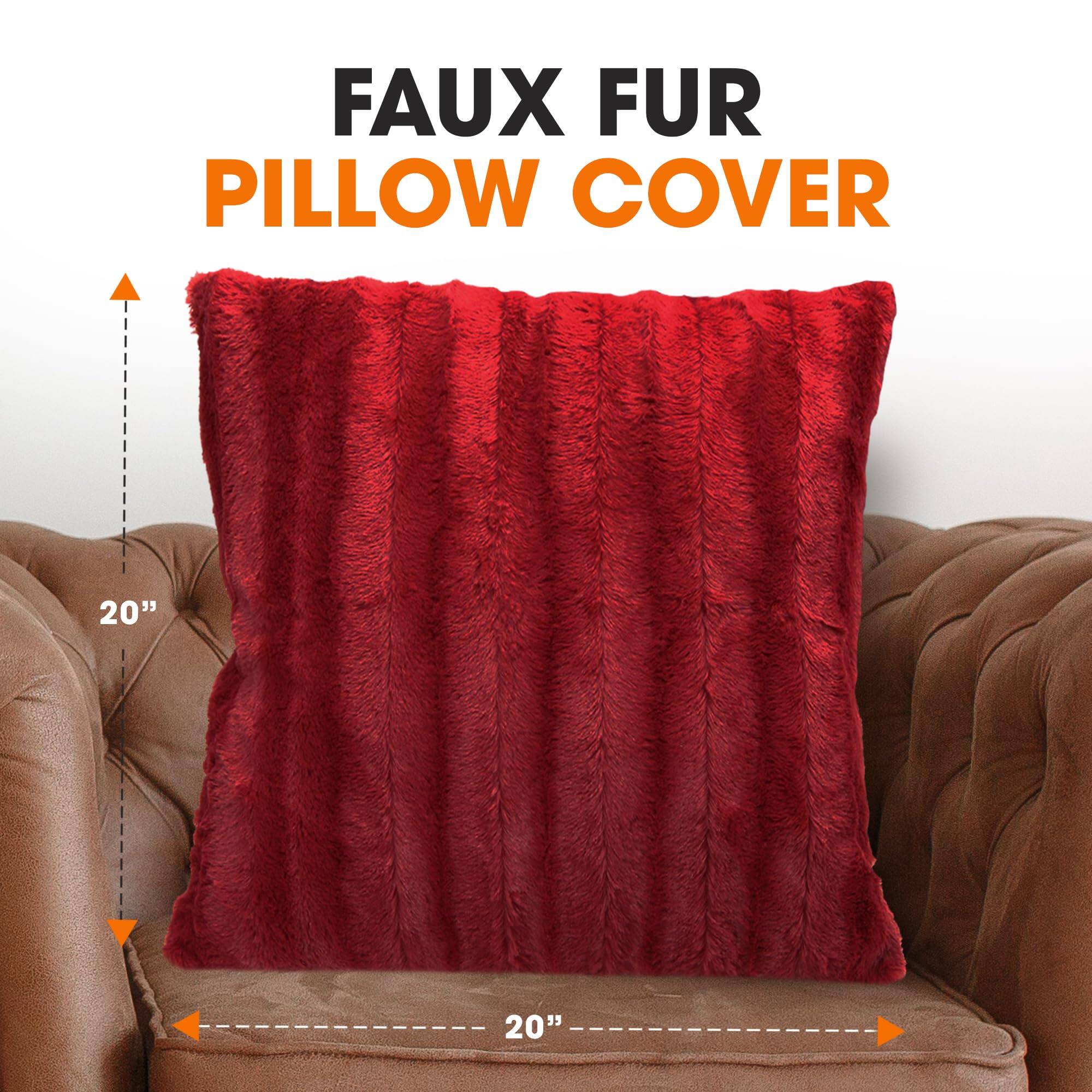 FAUX FUR PILLOW COVER  
20"  
20"