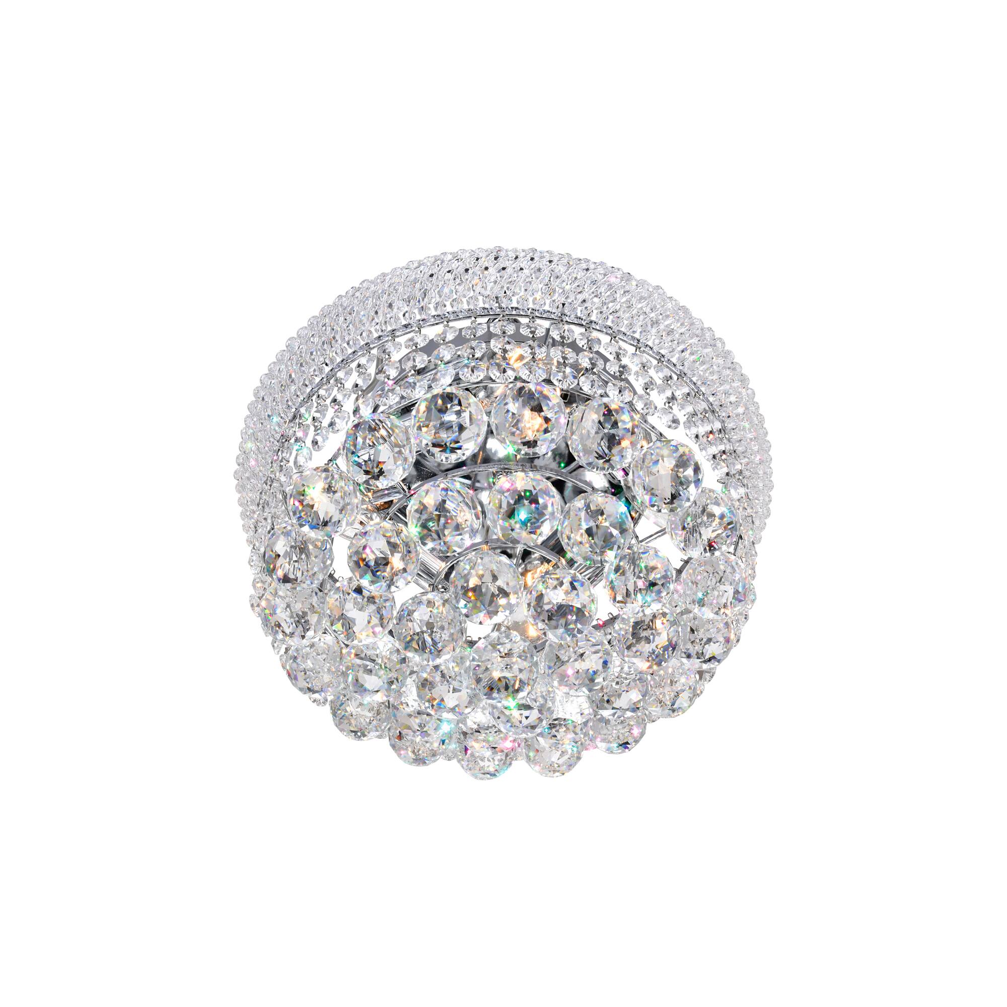 Angle. CWI Lighting - Empire 4 Light Flush Mount With Chrome Finish - Chrome.