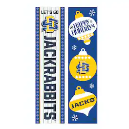 Evergreen Enterprises - South Dakota State Jackrabbits 47" Double Sided Christmas Leaner Fan Sign - Multicolor