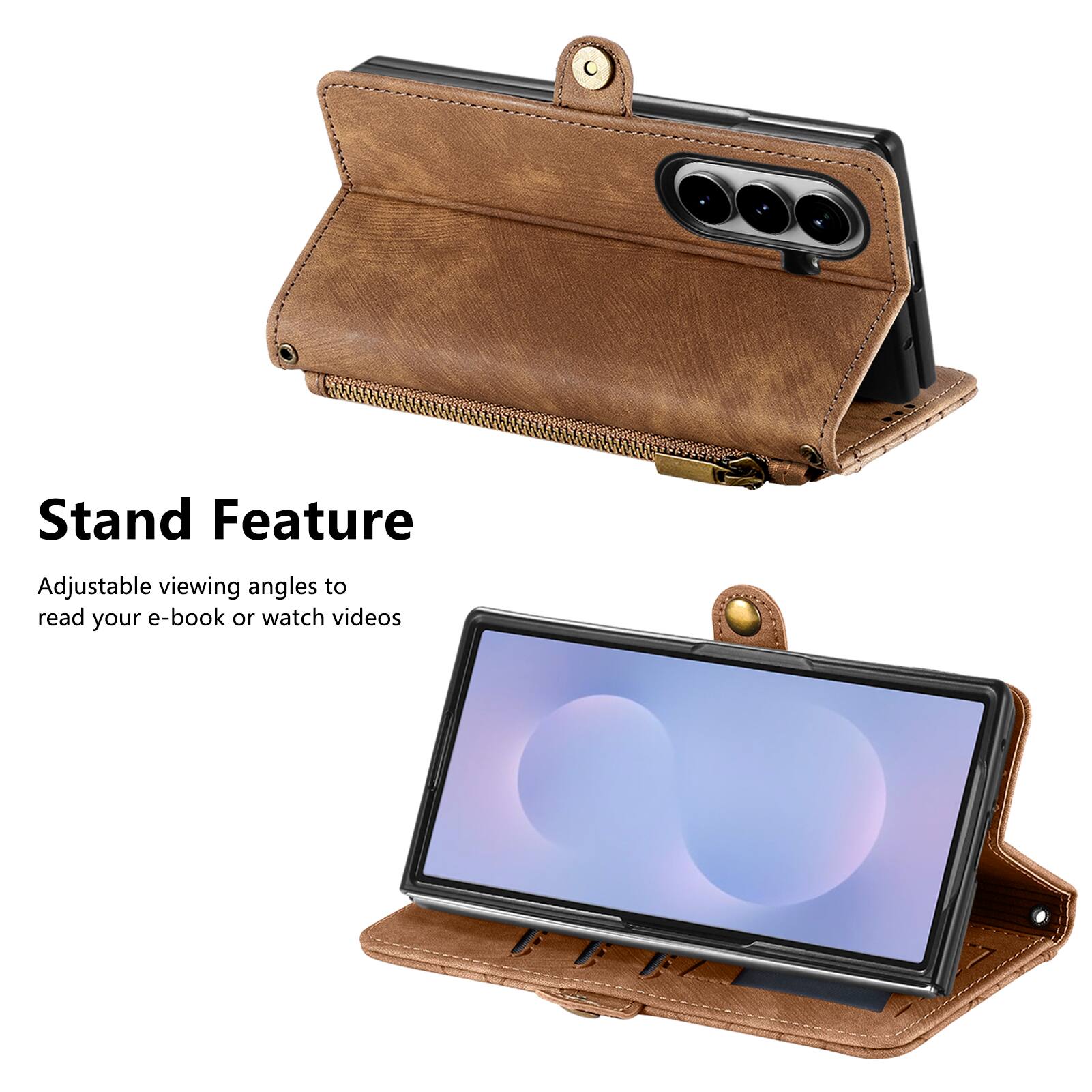Stand Feature  
Adjustable viewing angles to read your e-book or watch videos