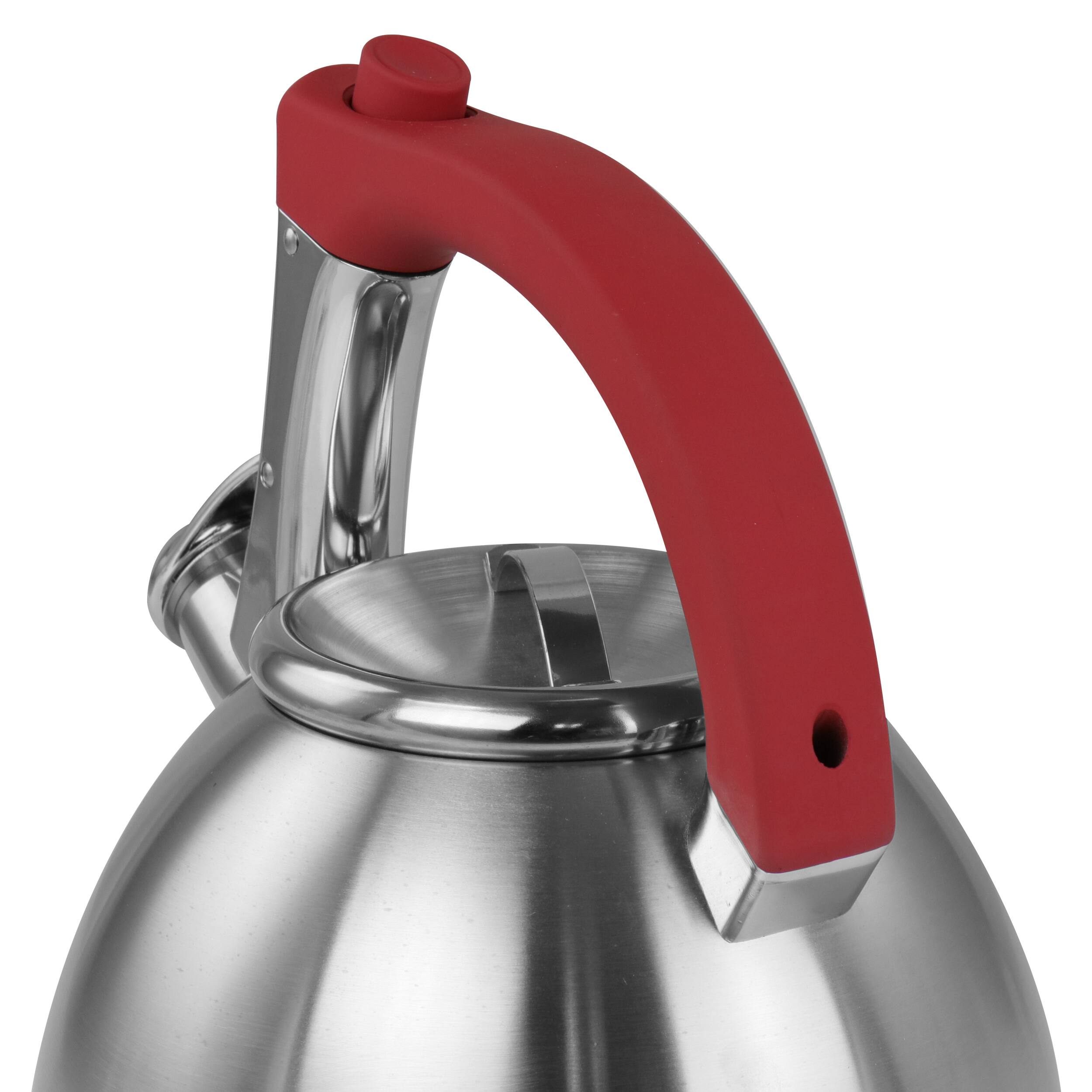 Alt View 3. Mr. Coffee - Mr. Coffee 1.8 quart Stainless Steel Whistling Tea Kettle - Silver.