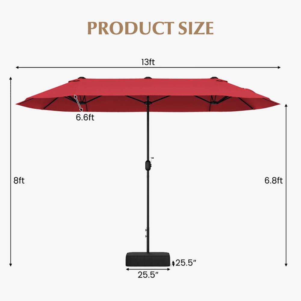 PRODUCT SIZE  
13ft  
6.6ft  
8ft  
6.8ft  
25.5"  
25.5"