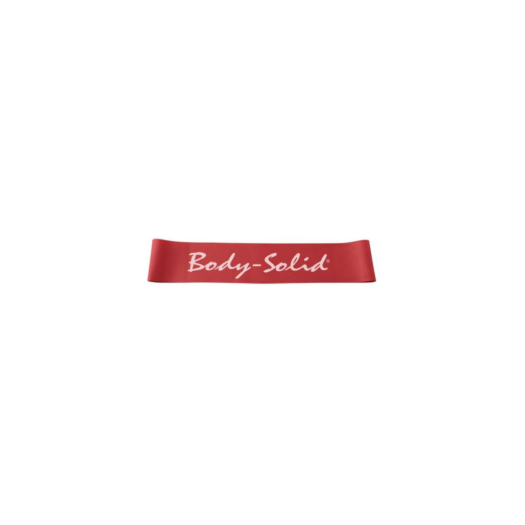 Front. Amber Sporting Goods - Body-Solid Tools (BSTBM3) Mini Bands for Workout Resistance Exercise & Physical Therapy - Medium - Red.
