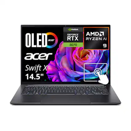 OLED acer acer Swift X 14.5" NVIDIA GEFORCE RTX 5070 AMD RYZEN AI 9