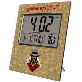 Keyscaper - San Francisco 49ers 2024 Illustrated Limited Edition Digital Desk/Wall Clock - Gray