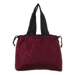 Unique Bargains - Portable 14.3x13.4 Inch Washable Shopping Bags with Handles, Reusable Foldable Grocery Tote for Travel and Storage - Burgundy