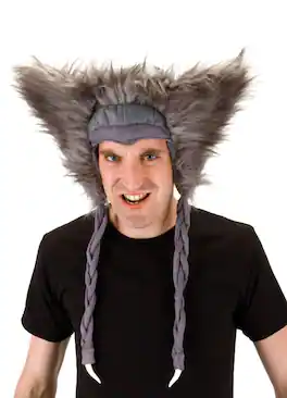 Elope - Oz The Great Deluxe Flying Baboon Laplander Hat Adult One Size - Gray