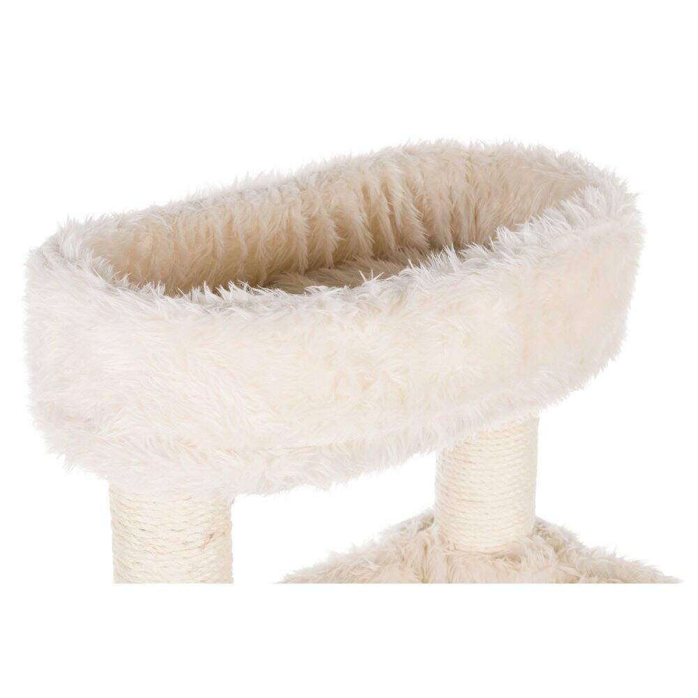 Alt View 2. TRIXIE - Baza Junior Jute & Plush 3-Level 39" Cat Tower, Scratching Posts and Condo - Cream.