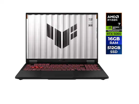 TUF ST89 -:1 STSS TOMGN AMD2 RYZEN 7 GEFORCE NVIDIA RTX Powering Advanced AI RTX 5060 16GB RAM 512GB SSD