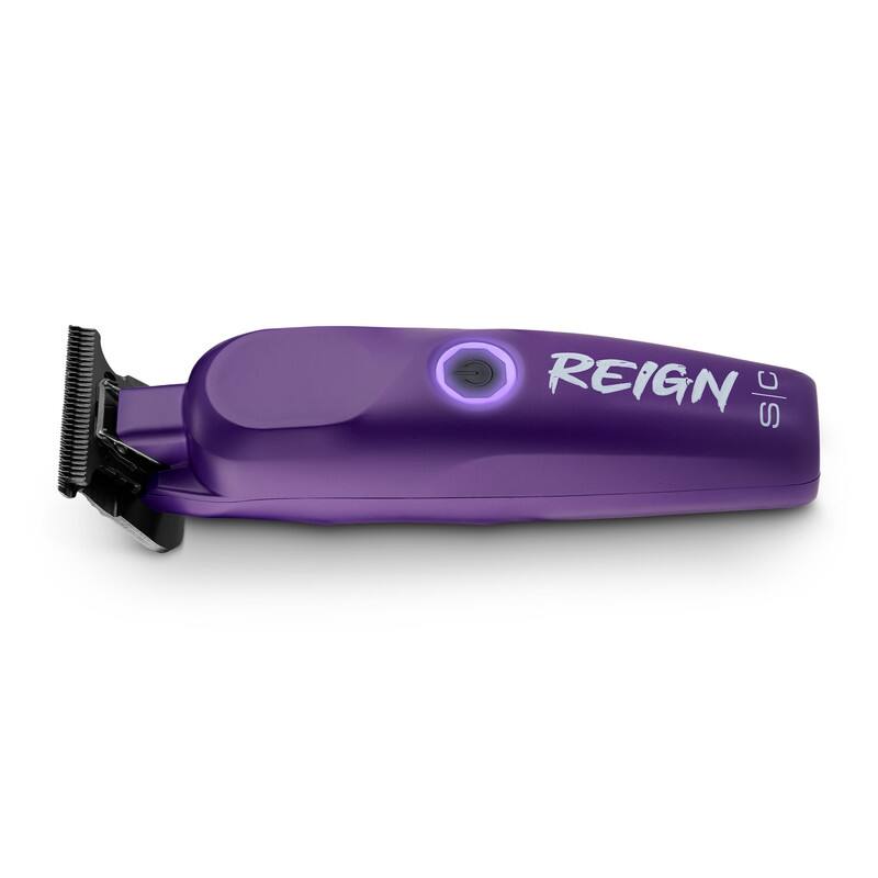 Left. StyleCraft - Reign Professional Hair Trimmer featuring EON Digital Brushless Motor - Purple.