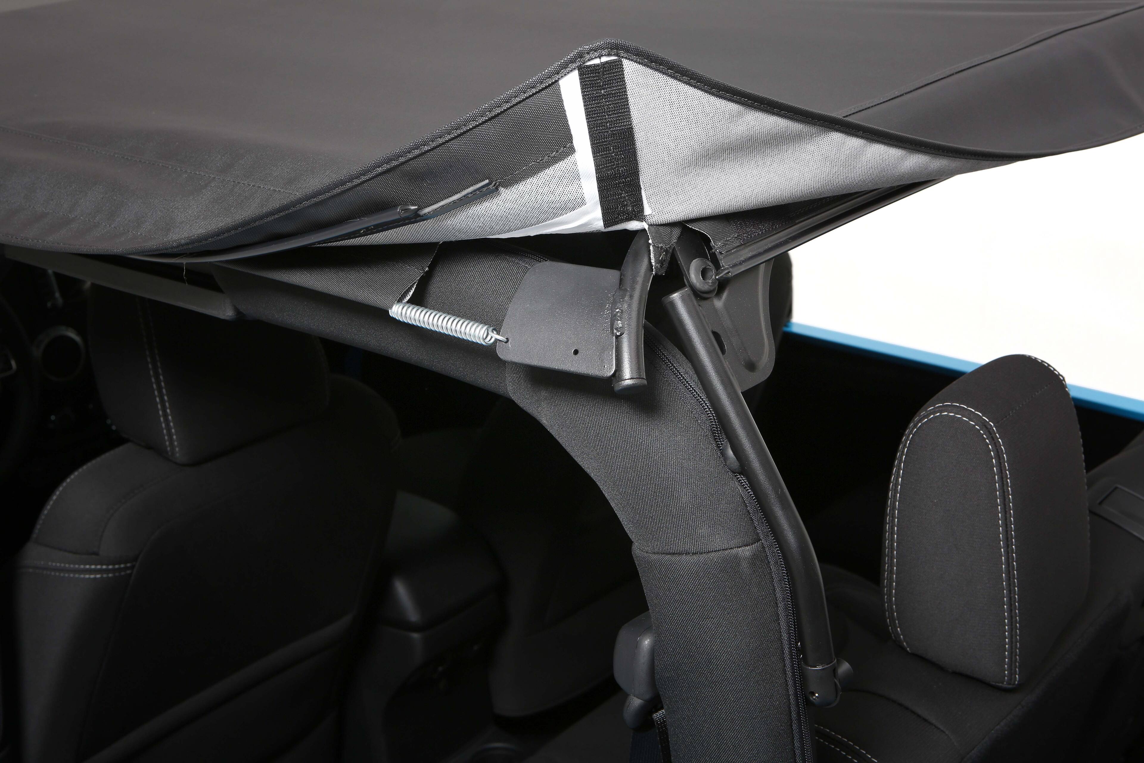 Alt View 9. Bestop - Trektop - Jeep '07-18 Wrangler JK 2-Door (Premium Blk Twill) - Black.