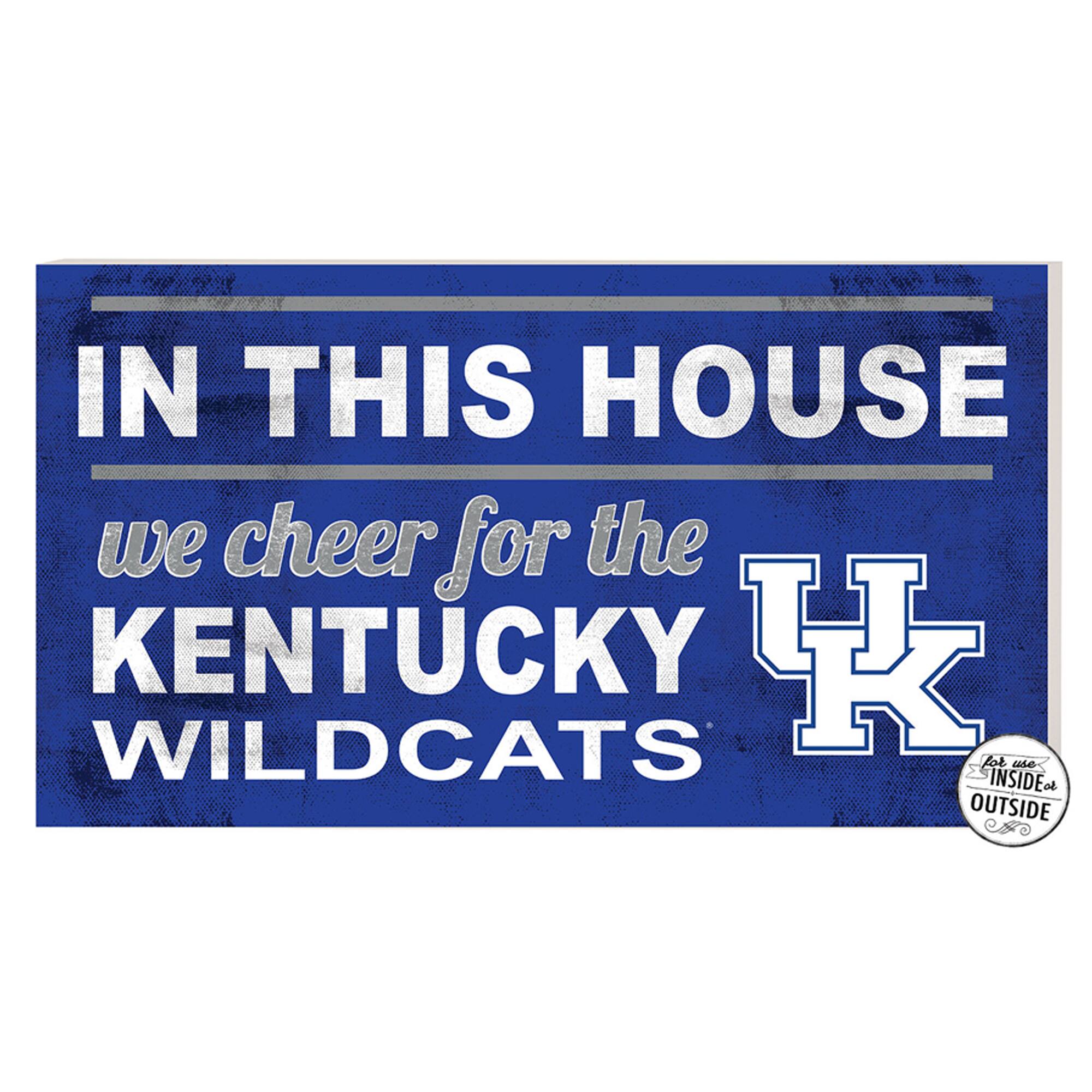 Kentucky Wildcats 11'' x 20'' Indoor/Outdoor In This House Sign