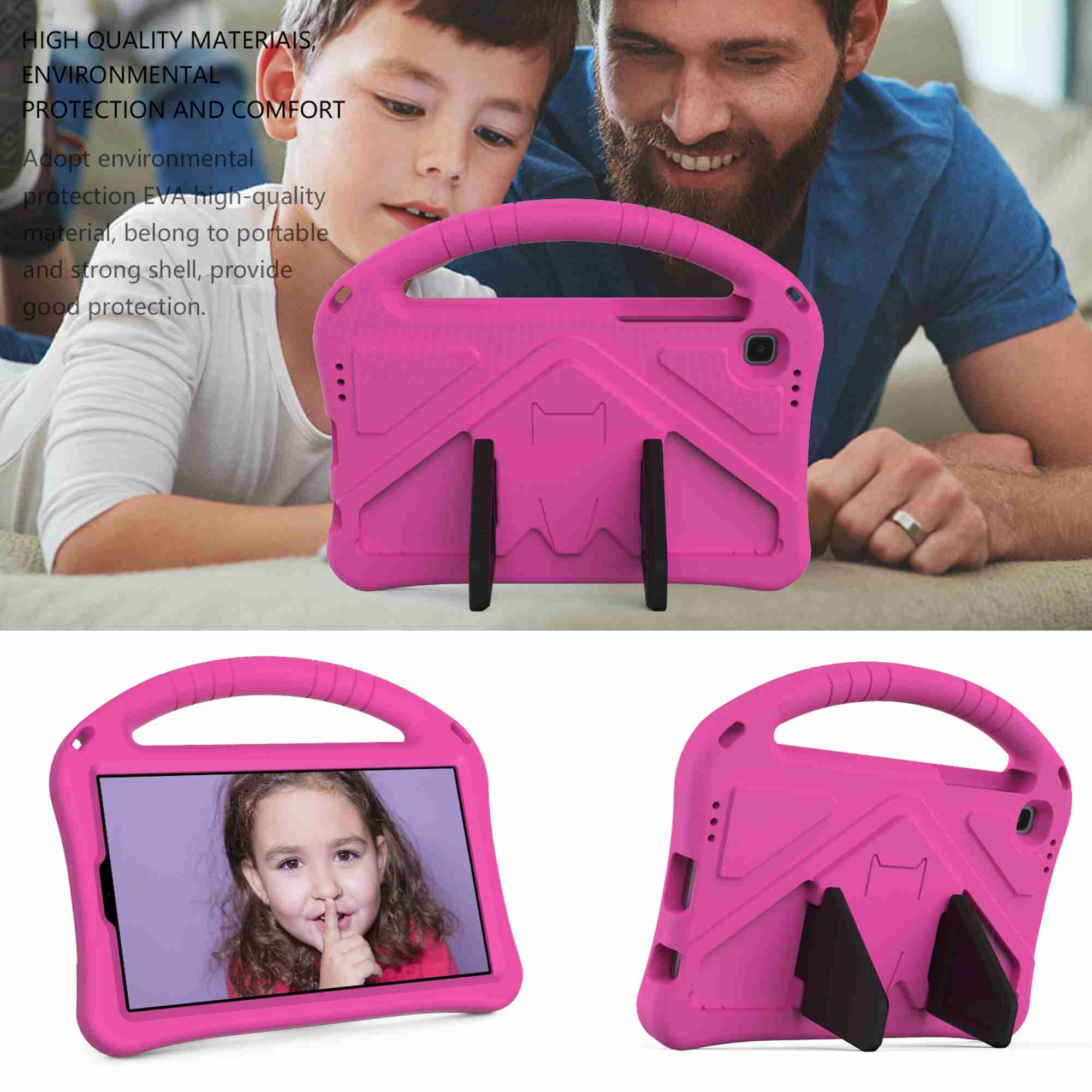 HIGH QUALITY MATERIALS, ENVIRONMENTAL PROTECTION AND COMFORT

Adopt environmental protection EVA high-quality material, belong to portable and strong shell, provide good protection.