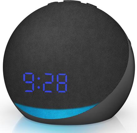 Front. FINEAK - Sound Machine Alarm Clock for Bedroom 25 Natural Sleep Sounds - Black.