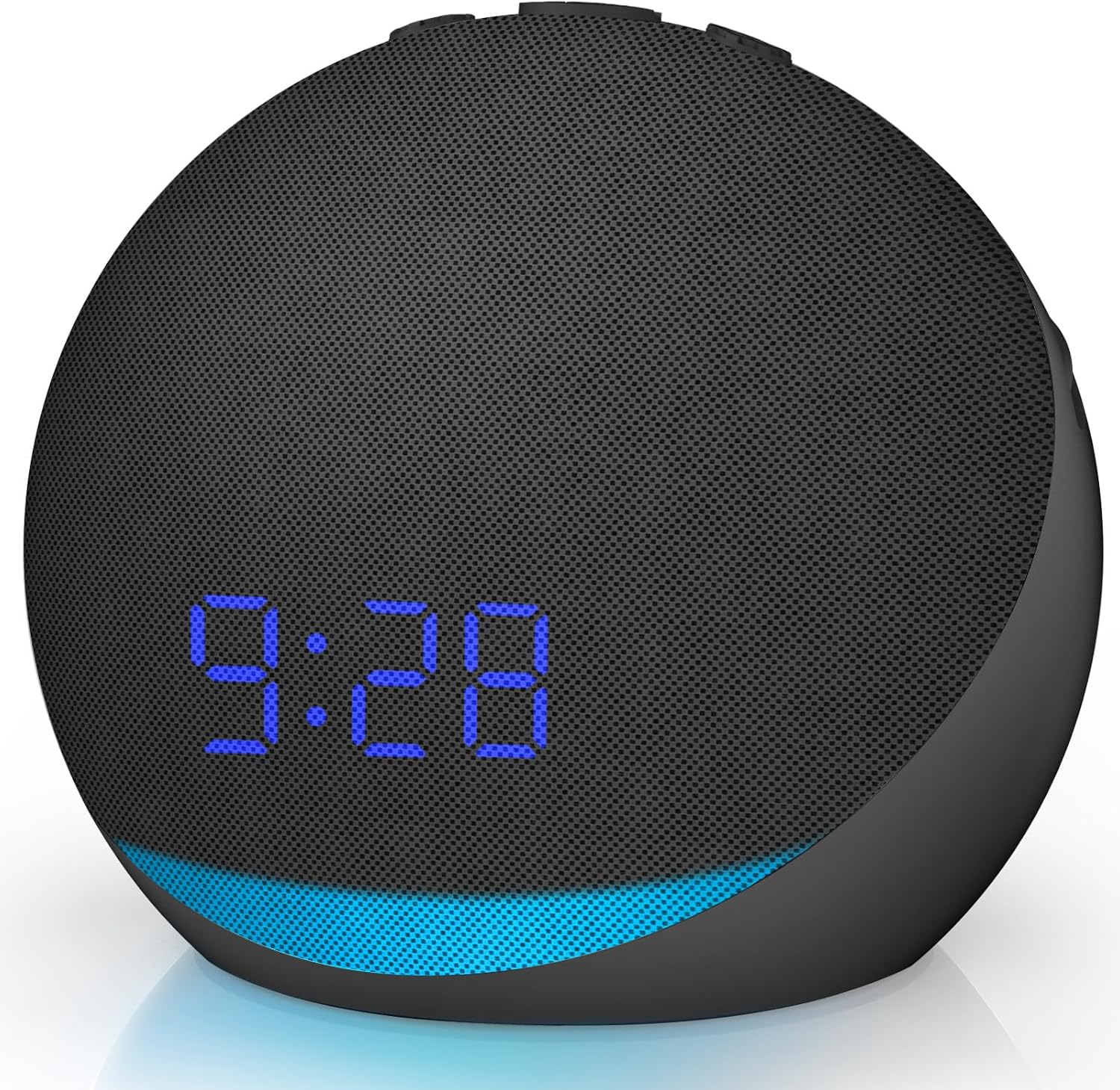 Front. FINEAK - Sound Machine Alarm Clock for Bedroom 25 Natural Sleep Sounds - Black.