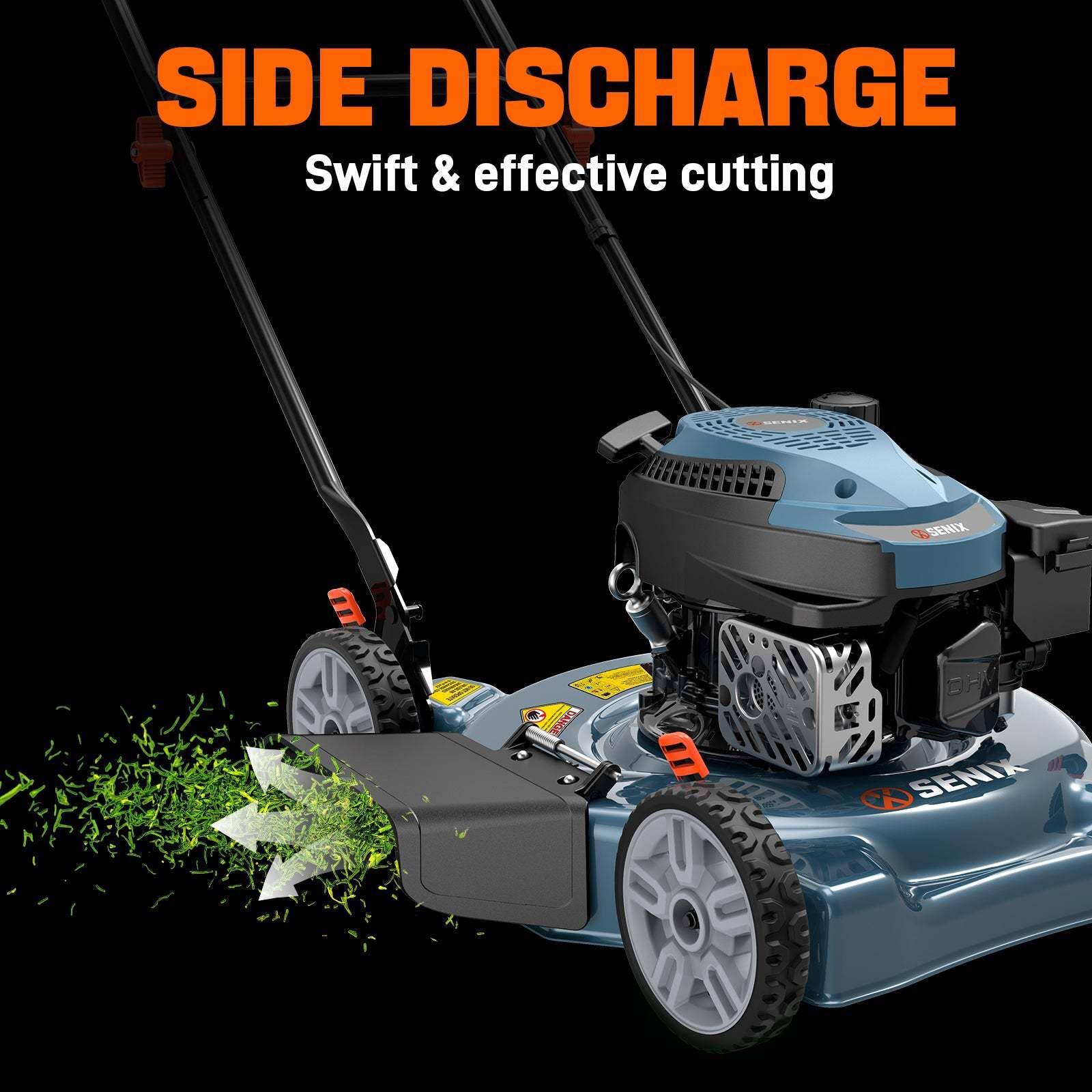 SIDE DISCHARGE  
Swift & effective cutting  
SENIX