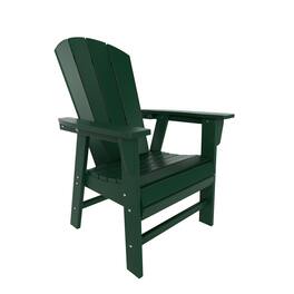 WestinTrends - Malibu Outdoor Patio HDPE Plastic Adirondack Dining Chair - Dark Green
