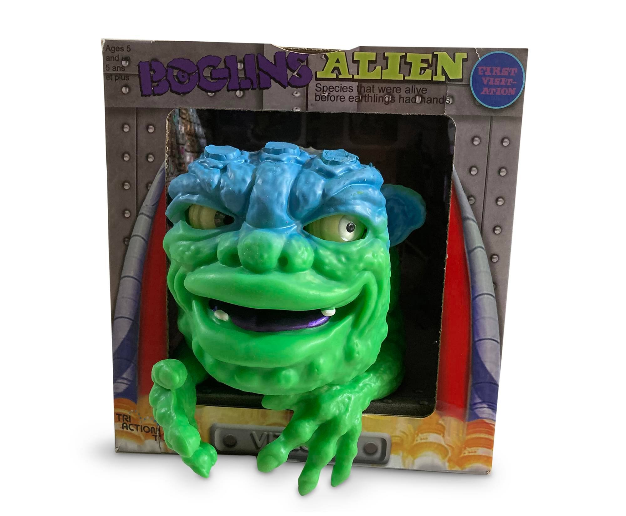 TriAction Toys Boglins 8 Inch Foam Monster Puppet | Alien Vizlobb