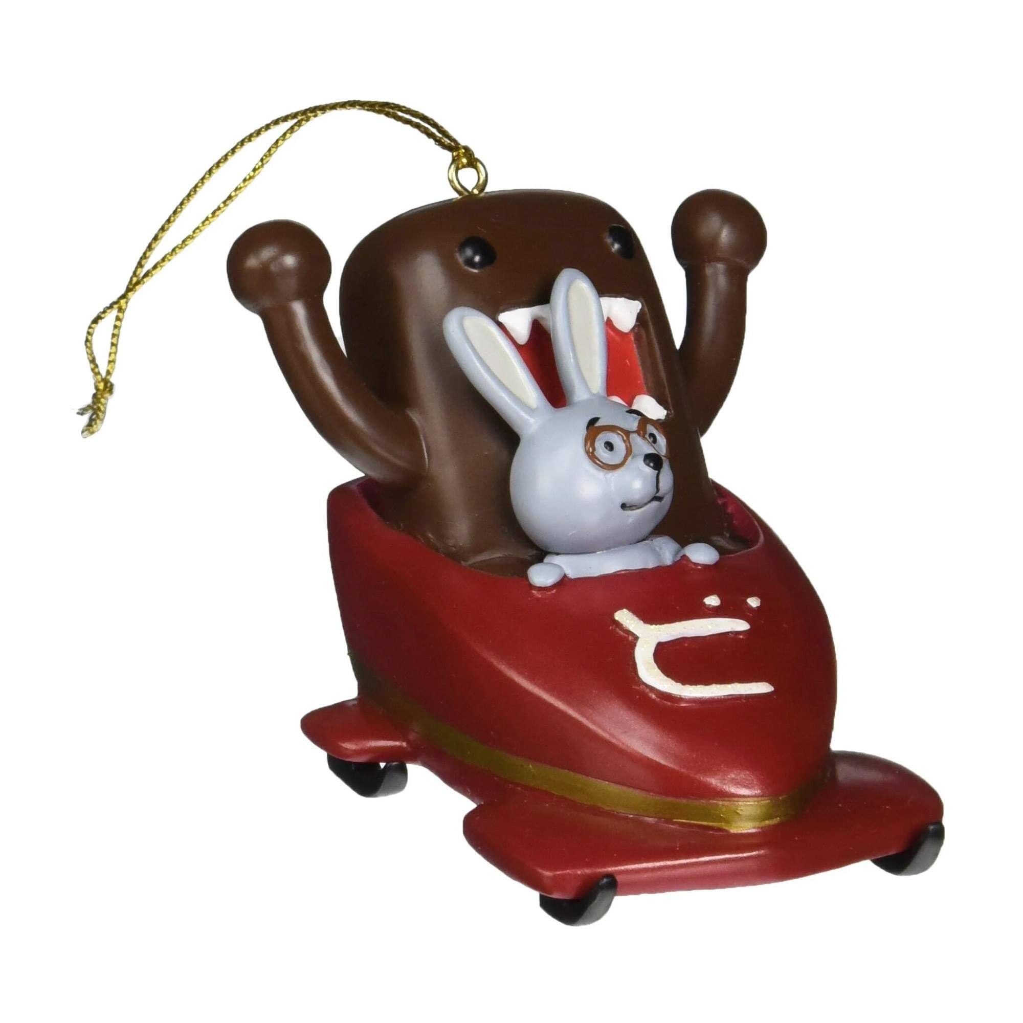 Alt View 1. Dark Horse Comics - Domo Holiday Ornament: Bobsledding Domo & Mr. Usaji - Red.