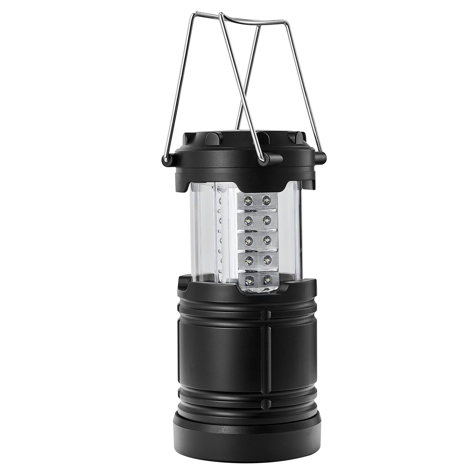 Alt View 5. VEVOR - LED Camping Lanterns, 4 Pack, Magnetic Base, Battery Powered Lights, Lightweight Hanging Collapsible Lights - Black.