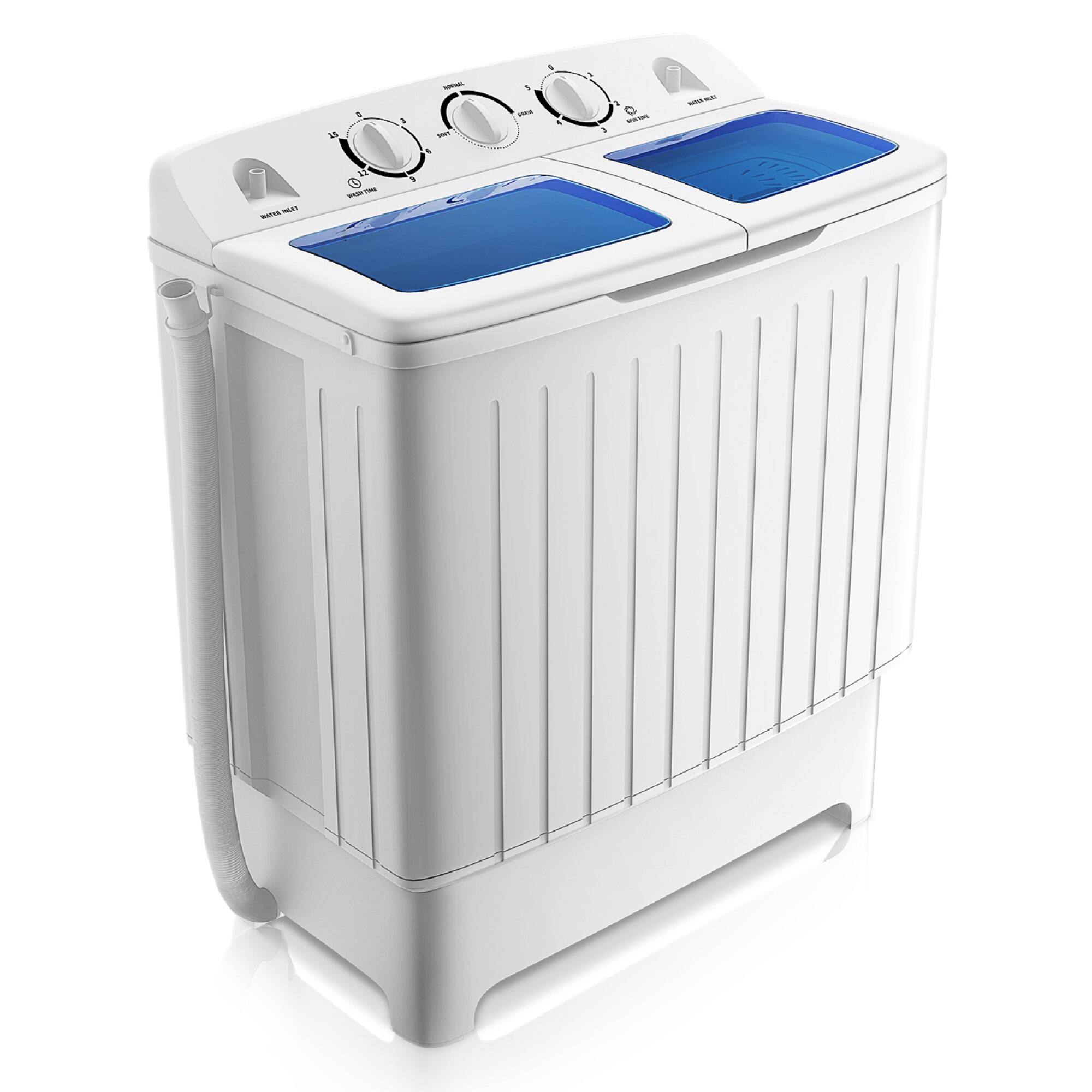 Portable Mini Compact Twin Tub 20 lb. Washing Machine Washer Spin Dryer