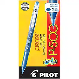 Pilot - Precise P-500 Gel Pens, Extra Fine Point, Ink, Dozen - Blue
