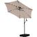 Left. Ainfox - Ainfox 10FT Solar LED Outdoor Patio Yard Offset Umbrella with Cross Base for Market,Garden,Deck,Backyard,Pool,with light - Khaki.