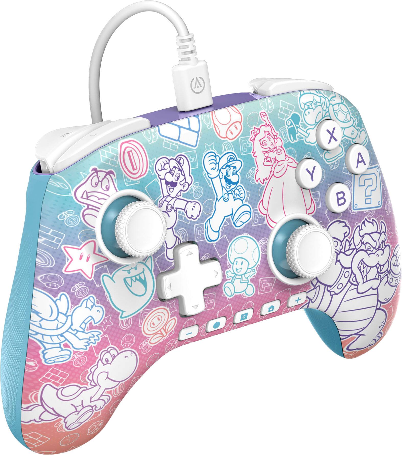 Angle. PowerA - PowerA Advantage Wired Controller for Nintendo Switch 2- Mushroom Kingdom - Mushroom Kingdom.