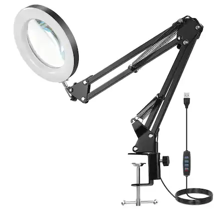 Front. Neewer - 10X Magnifying Lamp, 6.3", Bi-Color, Clamp.