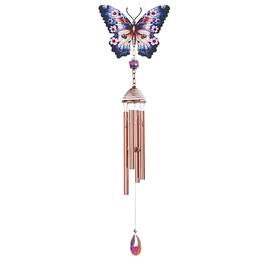 FC Design - 23Long Butterfly-Flower Wind Chime Outdoor Patio or Garden Hanging Wind Chime Decoration - Multi-Color