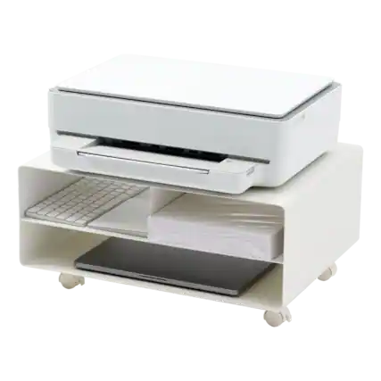 Front. Yamazaki Home - Rolling Printer Stand - Steel.