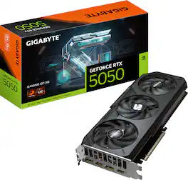 GIGABYTE - GeForce RTX 5050 GAMING OC 8GB GDDR6 PCI Express 5.0 Graphics Card - Black