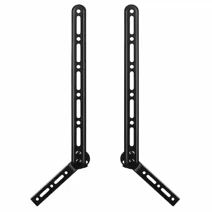 Front. Mount-It! - Universal Sound Bar Mount for 23" – 65" TVs — Holds Up to 33 lbs & Fits VESA 75×75 to 600×400 - Black.
