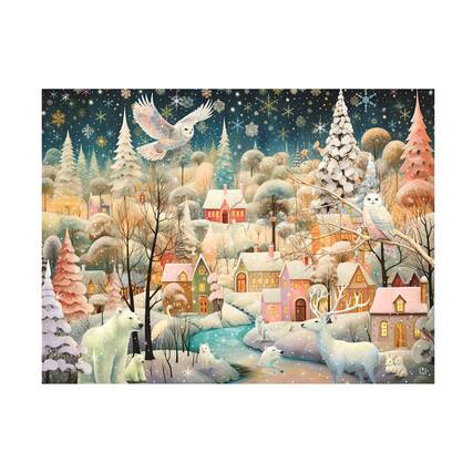 Front. Trademark Fine Art - Michael David Ward Winter Wonderland 2 Canvas Art - 18x24 - Multicolor.