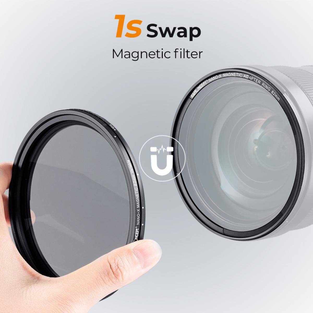 1s Swap Magnetic filter  
MAGNETIC NANO-X ADAPTER RING 82mm  
Variable 82mm  
MAGNETIC NANO-X  
CONCEPT U