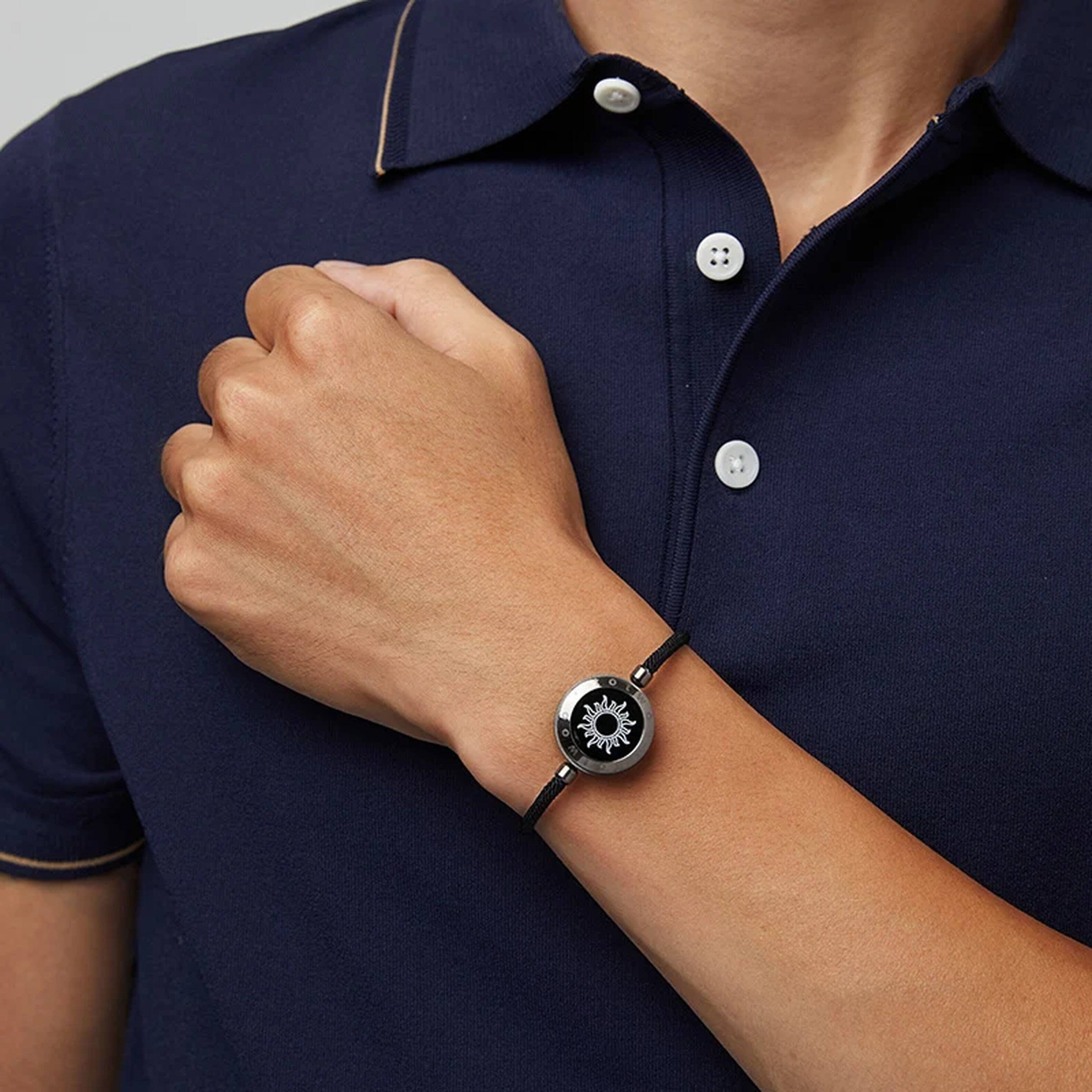 Alt View 10. Totwoo - Totwoo Moon & Moon Milan Rope Long Distance Touch Bracelets, 2-Pc - Black.