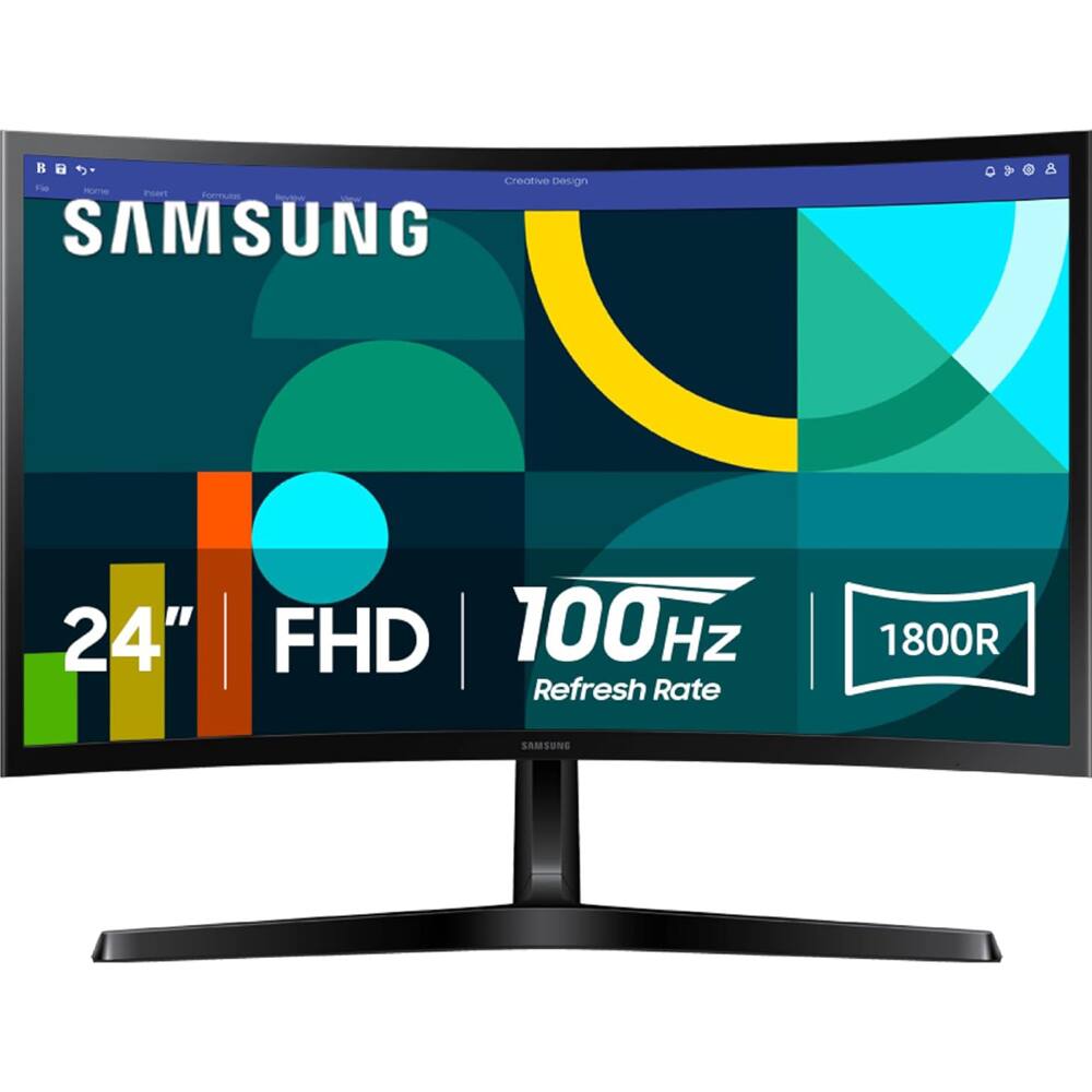 B a Creative Design for Home iroa Formto non SAMSUNG 24" FHD 100Hz Refresh Rate 1800R SAMSUNG
