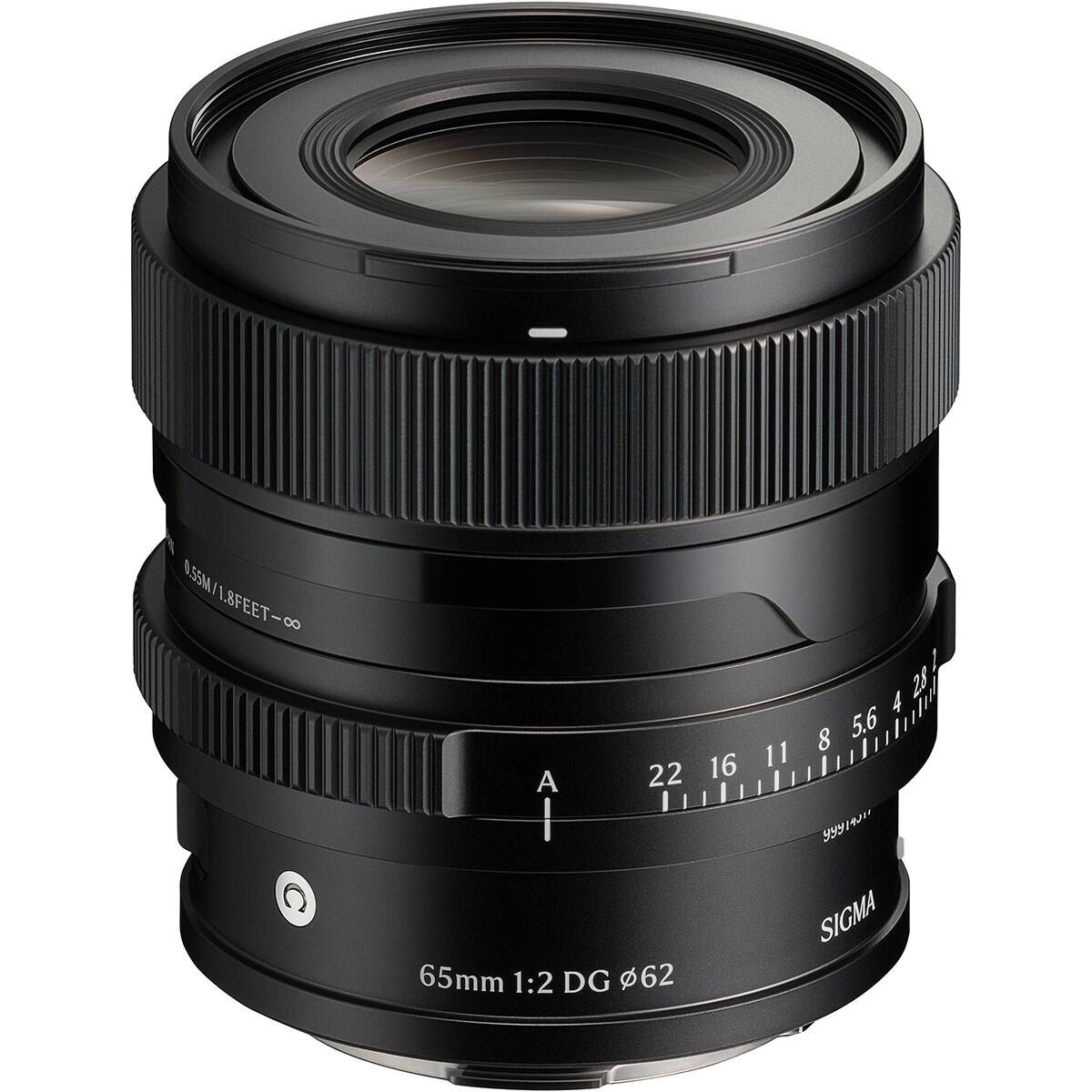 0.55M/1.8FEET-∞  
4 DE 8 5.6 16 11 A 22 | 9991430  
SIGMA 65mm 1:2 DG 62