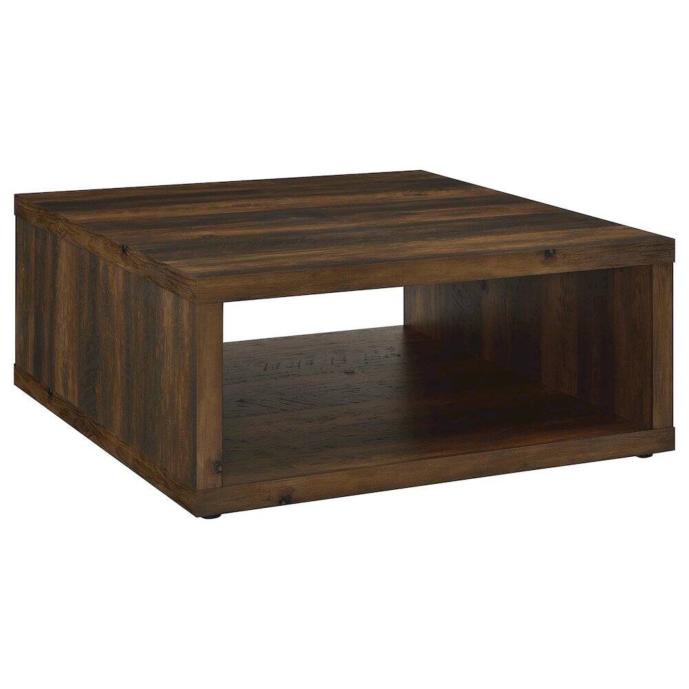 Angle. Coaster Co. of America - Frisco 2-piece Coffee and End Table Set Dark Pine - Dark Pine.