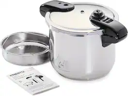 Presto - 01370 Steel Pressure Cooker 8 Quart Pressure Regulato - Silver