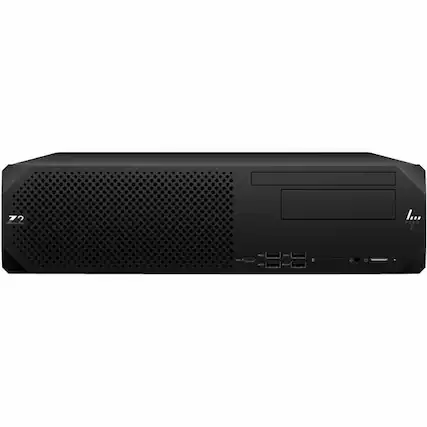 Front. HP - HP Z2 G9 Workstation - Core i9 14th Gen i9-14900 - 32 GB - 1 TB SSD - Small Form Factor - Smart Buy - Intel Chip - Black.