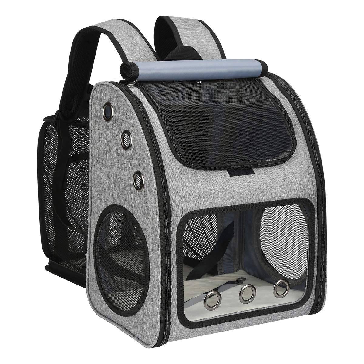 Live At Space - Expandable Pet Carrier Backpack For Cats Dogs And Small Animals Portable Travel Super Ventilated Design Airline Approved